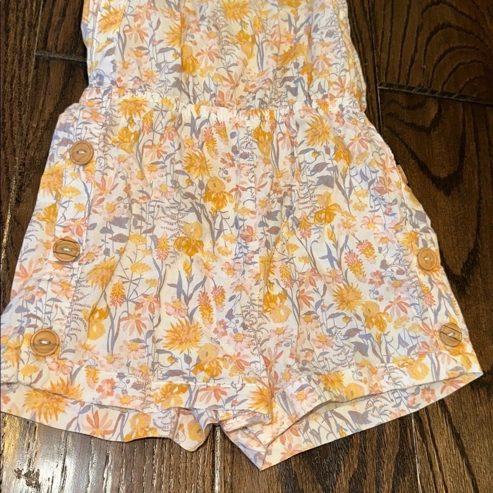 Rachel Zoe Kids Floral Romper - Orange and Cream size 2T